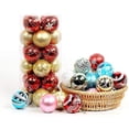 thumbnail image 3 of 24 piezas de adornos navideños de 6 cm, decoraciones para árboles de Navidad de plástico irrompibles, adornos de bolas de Navidad, colgantes para colgar, decoración para fiestas y festivales, 3 of 5