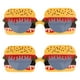 thumbnail image 1 of KAKOWELY 2 gafas con forma de hamburguesa, divertidas gafas para fiesta de máscaras, gafas de sol de Halloween para fiestas de cumpleaños y decoraciones de verano., 1 of 5