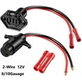 thumbnail image 3 of 12V 10AWG Trolling Motor Plug Receptacle Kit Male Female Connector Waterproof, 3 of 10