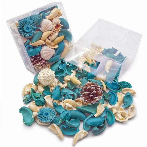 Sea Shell Potpourri Bag, Fresh Ocean Scent Sea Shell Conch and Rattan Ball Sachets Decorative Spring Fragrance Bowl Filler and Vase Filler by DomeStar