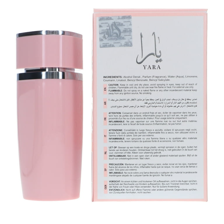 Lattafa Yara Eau De Parfum Spray 3.38oz, Amber Vanilla Fragrance