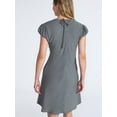 thumbnail image 3 of Scoop Women’s and Women’s Plus Tie Back Mini Dress with Volume Sleeves, Sizes XS-4X, 3 of 5