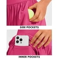 thumbnail image 3 of Pinspark Flowy Shorts for Women 2 in 1 Running Workout Gym Athletic Tennis Short High Waisted Active Wear with Pockets, 3 of 9