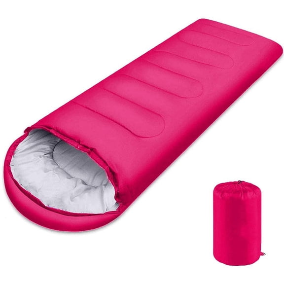 Ozmatip Sleeping Bag, Lightweight Summer Weather Sleep Bags for Kids Adults Girls Women, Microfiber Filled 15-25 Degree for Backpacking/Hiking/Camping/Mountaineering with Compression Sack
