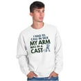 thumbnail image 3 of Funny Fishing Cast Pun Fisher Humor Men's Big & Tall Crewneck Sweatshirt Brisco Brands 2X, 3 of 5