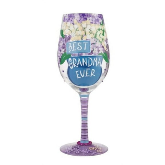 Lolita Glassware Best Grandma Ever Wine Glass 9in H