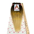 thumbnail image 1 of X-Pression 40" 3X Pre-stretched Braids, Braiding Hair Extensions African Kinky, Pre-Cut, Pre-Stretched, Synthetic Fiber, 3 bundles, Soft & Shiny, Ready for Hot Water Use, 190g, 1 of 18