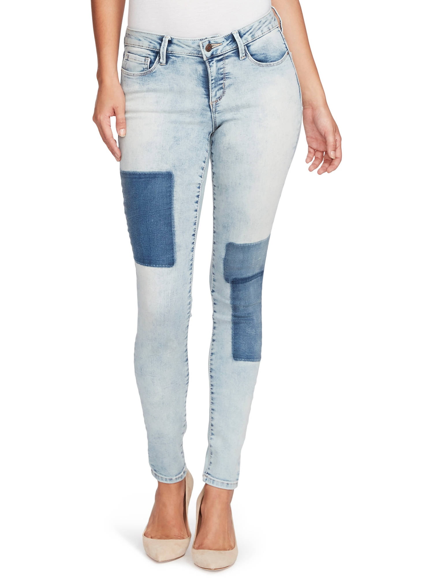 Black Daisy Billie Patchwork Skinny Jeans Juniors 0