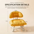 thumbnail image 2 of Rolling Low Stool with Backrest, 360° Swivel Roller Chair, Comfortable and Mobile, Perfect for Home, Office, Garage, Shop, 2 of 6