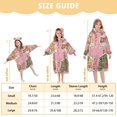 thumbnail image 4 of FORMRS Wearable Blanket Hoodie with Sleeves for Kids Cozy Flannel Sweatshirt, Pink Christmas House, 4 of 7