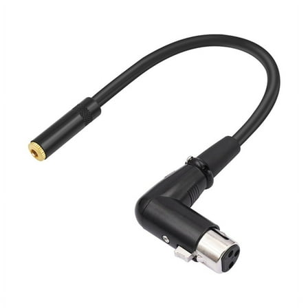 1/8 to Right Angle XLR Cable,Balanced 3.5mm Female Stereo Mini Jack to XLR Audio Converter Adapter Cable B,1 * XLR Microphone Cable,Black