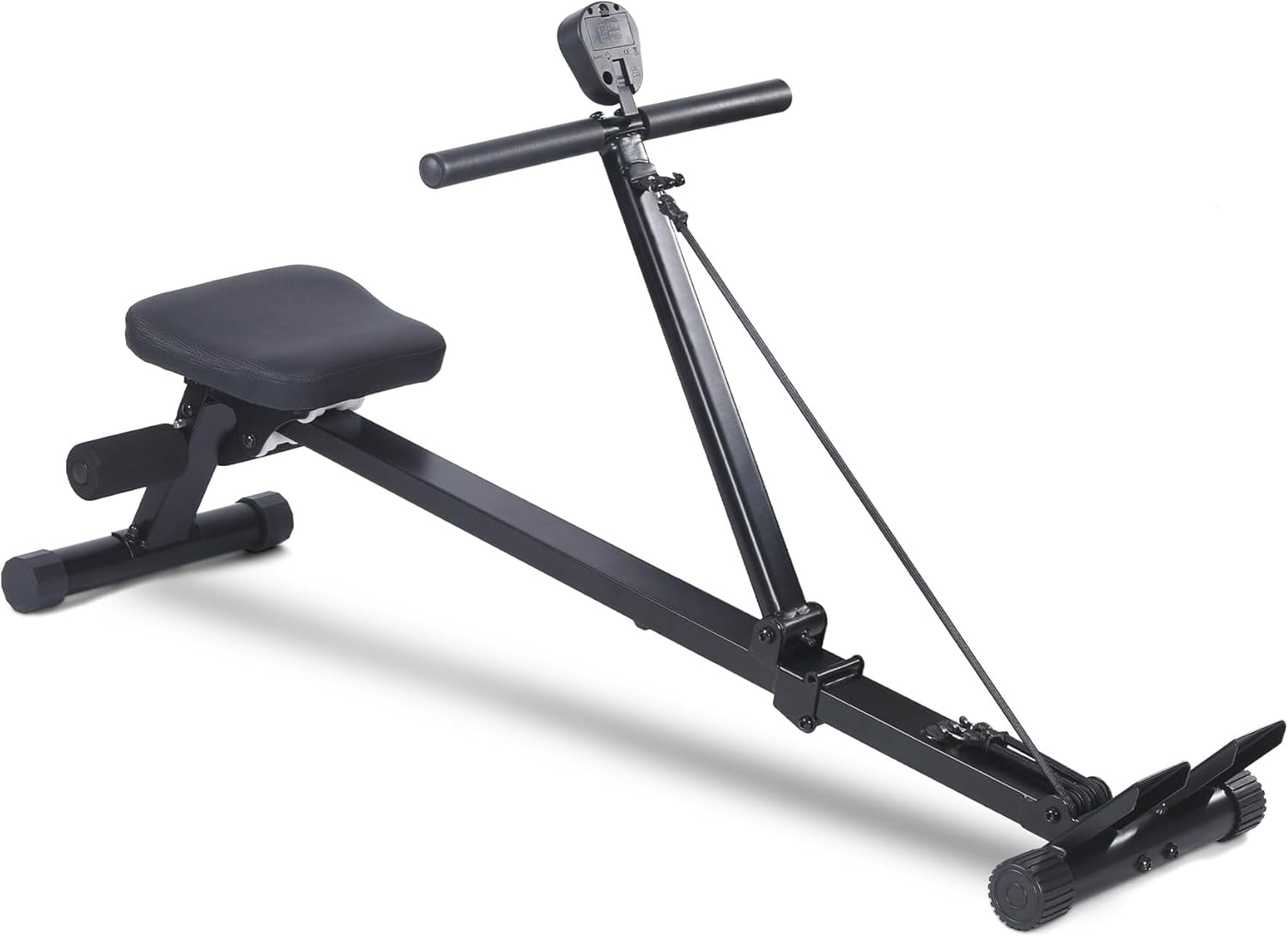 Garvee Rowing Machine for Home Use, Compact Rower Machine with LCD Display, 276 LB Capacity Heavy Duty Home Gym Equipment, Space-Saving Design, Perfect for Full Body Workout, Black
