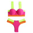thumbnail image 6 of MSJUHEG High Waisted Bikini Sets for Women,2 Piece Bikini Set,Bathing Suit for Women,Bathing Suit with Shorts,Ruched Two Piece Swimsuit,Two Piece Swimsuit,High Waisted Swimsuits for Women Pink L, 6 of 7