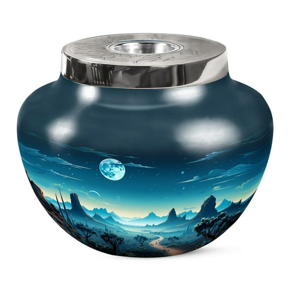 KARYLIZ Moonrise Urn For Dad - Cremation Urn Human Ashes - Funeral Urns For Human Ashes (Size - 10 INCH)