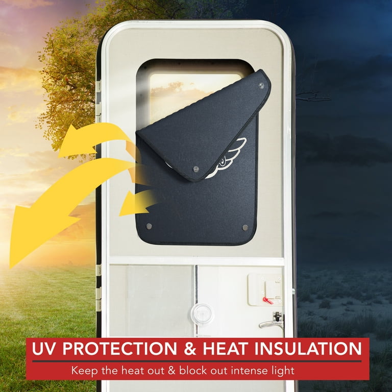 Cheap RV Door Window Shade Cover UV Resistant Waterproof Simple  Installation UV Rays Protection Side Door Window Shade Cover