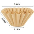 thumbnail image 3 of Filtros de café POWKOL de 200 unidades, filtros de cesta para cafeteras, papel de filtro desechable, natural sin blanquear (marrón, 8-12 tazas), 3 of 6