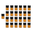 thumbnail image 4 of 25x Botella de vidrio vacía Envase cosmético pequeño Portátil, Marrón Recargable Vacío 1ml Sin tapón Zulema Botella vacía, 4 of 8