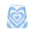thumbnail image 5 of Stamzod Womens Long Sleeve T Shirts Lover Heart V Neck Loose Valentines Shirt Fashion Casual Tops for Women 2026 Light Blue S, 5 of 5
