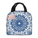 thumbnail image 1 of Easygdp Blue Watercolor Bolsa Térmica Premium - Tela Oxford Impermeable, Gran Capacidad, Bolsillo Frontal, Unisex para Trabajo, Escuela, Actividades al Aire Libre y Picnics, 1 of 8