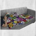 thumbnail image 5 of Flower Soft Flannel Fleece Throw Blanket, Floral Vivid Pattern with Colorful Flowers Daisies Wildflowers Cheerful Natural, Cozy Plush for Indoor and Outdoor Use, 70" x 90", Multicolor, by Ambesonne, 5 of 5