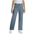 thumbnail image 3 of QATAINLAV Girls School Uniform Pants Kids Elastic High Waisted Dress Pants with Pockets Straight Leg Casual Trousers for Tweens Gray,160, 3 of 7