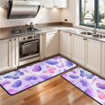 thumbnail image 3 of Kitchen Rugs Sets Of 2,Purple Butterfly Lavender Pattern Anti Fatigue Kitchen Mat Rugs Non Slip Washable,Decorative Kitchen Floor Mats for Kitchen,Sink,Laundry,17"x47"+17"x47", 3 of 5