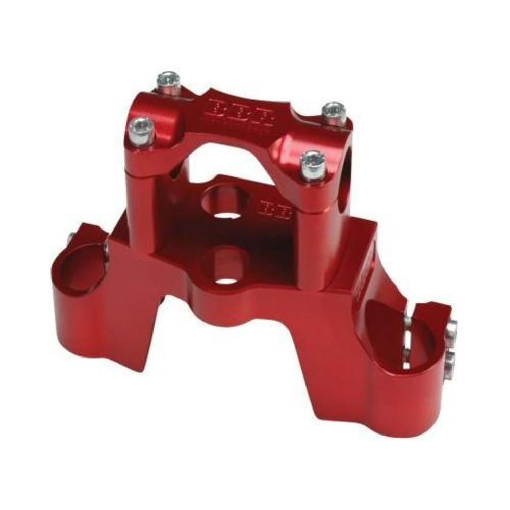 BBR Motorsports 510HXR5042 Billet Triple Clamp Red (Standard 7/8in