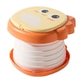 thumbnail image 1 of Orinal portátil de para bebé, reutilizable, plegable, para entrenamiento de inodoro, ideal para acampar, casa, exteriores, niñas, niños y niños. Naranja, 1 of 8