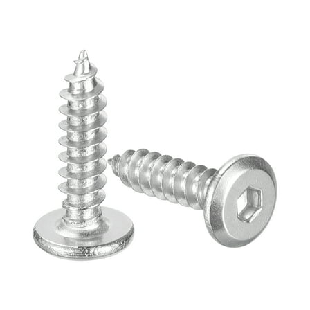 M4 x 16mm (25 Pack) 304 Stainless Steel Flat Round Socket Head Wood Screws