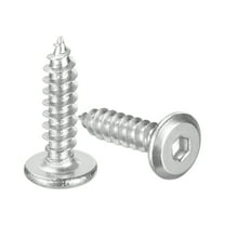 M4 x 16mm (25 Pack) 304 Stainless Steel Flat Round Socket Head Wood Screws