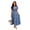 Grey Blue, variant on NAYTOAO Womens Midi Dress Summer Casual A Line Maxi Shirt Dresses Spring Short Sleeve Button Front V Neck Pockets Work Dress