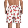 thumbnail image 3 of Naloa Hand Drawn Watermelon Men's Beach Shorts, Surfing shorts, Swim trunks, Quick Dry Swim Trunks for Surfing Beach Fun - Large, 3 of 9