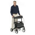 thumbnail image 4 of Comodita Tipo Classic Compact Rollator with Double Fold Action and Extra Large 10" Aluminum Front Wheels (Metallic Graphite), 4 of 5