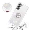 thumbnail image 5 of Funda para Samsung Galaxy S21 FE 5G con Brillo Líquido Flotante, Purpurina, Parachoques y Anillo Giratorio Soporte, 5 of 5