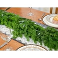 thumbnail image 2 of Guvpev 6FT Christmas Cedar Garland with Blue Berry, Artificial Cypress Pine Garland, Realistic Thick & Lush Faux Greenery Garlands for Mantel, Stairs, Front Door, Indoor Outdoor Christmas Decorations, 2 of 18
