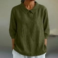 thumbnail image 1 of Uootdi Womens Tops Short Sleeve Collared Neckline Loose Fit Beach Stroll Casual Everyday Tees Gift, 1 of 7