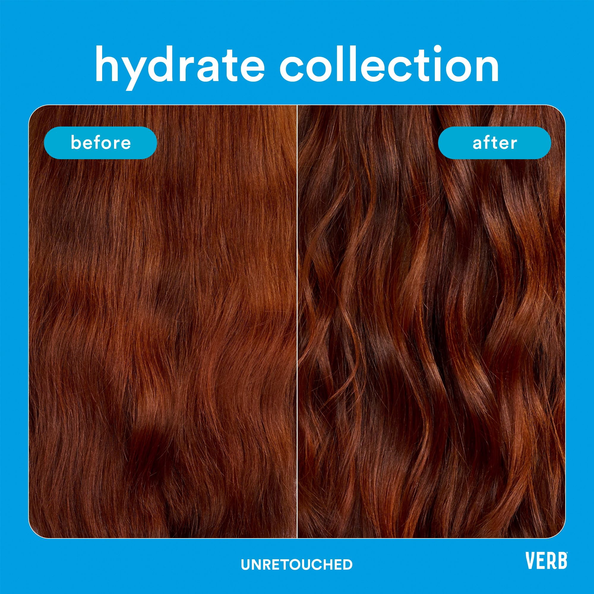 VERB Hydrate Shampoo Cleanses Dry and Frizzy Hair to Reduce Frizz  12 oz