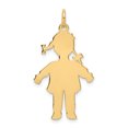 thumbnail image 1 of 14K Yellow Gold Plain Polished Large Girl Charm, 1 of 2