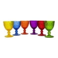 thumbnail image 1 of Kit 6 Copas De Vidrio En Colores Diseños Rombos 300ml, 1 of 4