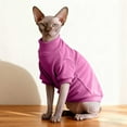 thumbnail image 5 of Sphynx Cat Warm Turtleneck Sweater Hairless Cats Shirt Pullover Kitten T-Shirts Thick Soft Fleece Clothes Cute Outfit Coat Pajamas for Cats and Puppy (Pink, Medium), 5 of 5