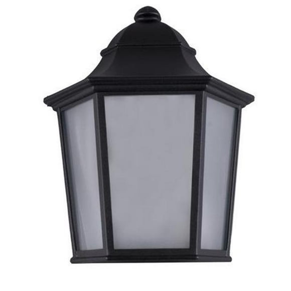 1-Light 15W Integrated LED Exterior Wall Mount, Powder Coated Black