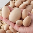 thumbnail image 3 of Package of 41 Assorted Unfinished Wood Eggs for Holiday Craft Decor and Display, 3 of 3