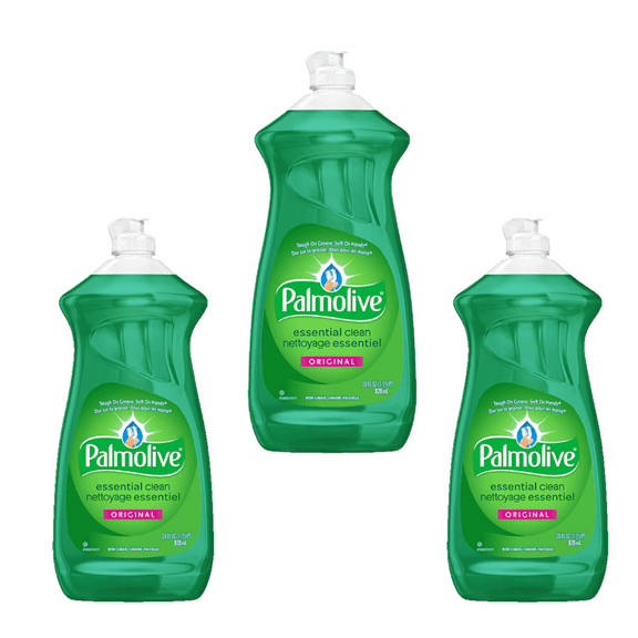 3 pack bottles Palmolive Essential Clean Original Dish Liquid (25 fl oz x 3 )