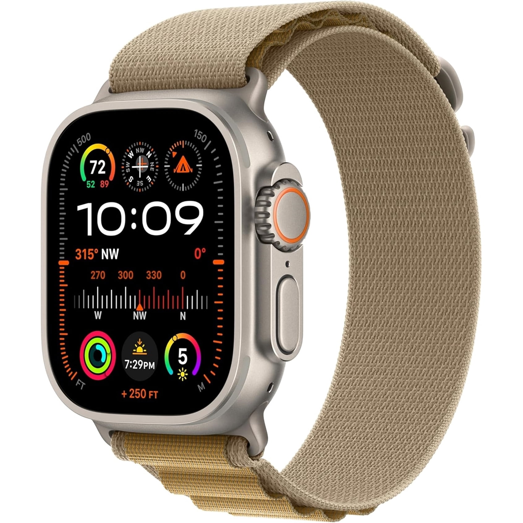 Apple Watch Ultra 2 GPS + Cellular 49mm Smart Watch, Natural Titanium Case with White Loop, 36 Hour Battery Life, 1 Count