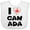 AA-White, variant on Inktastic I Love Canada Heart with Maple Leaf Boys or Girls Baby Bib