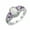 White, variant on Chelsey Pink or White Oval Shape Simulated Fire Opal Purple Cz Ring Ginger Lyne Collection