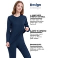 thumbnail image 3 of Woolcano Women's 100% Merino Wool Thermal Base Layer Top,Long Sleeve Underwear Shirt for Skiing,Hiking and Cold Weather, 3 of 6