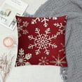 thumbnail image 2 of Nawypu  Throw Pillow Cover Happy Holidays Baby Its Cold Outside Joy Snowflakes Red Home Decor Square Cushion Pillowcase, 2 of 5