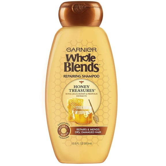 Garnier, Whole Blends, Honey Treasures Repairing Shampoo, 12.5 fl oz Pack of 2