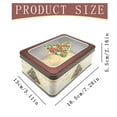 thumbnail image 2 of THLKIF Christmas Candy Tin Box with Lid, Square Decorative Cookie Storage Container for Confectioneries, Cookies, Gift Packaging, Reusable with Festive Patterns, 2 of 5